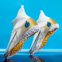 Football FootPairs Gentle High-top AG Spikes TF Broken Nails ActiveWear Competition Training FootPairs Non-slip Football FootPairs for Young 39 white