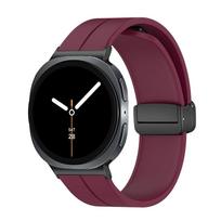 Straps For Samsung Galaxy watch 8/8 classic 46mm 44mm 40mm Sport Silicone Wrist Magnetic Bracelet Correa Galaxy watch Ultra band Galaxy watch Ultra vyno raudonos spalvos