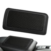 Car Armrest Storage Box Mat Ice Silk Car Armrest Box Cushion Cover Pad Hand Rest Seat Storage Box Mat Car Armrest Seat Box Cover Coffee black