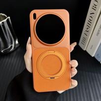 Vivo X300 Pro Lychee Pattern Magnetic Case with Rotating Stand & Drop-Proof Protection Vivo X300 Pro orange