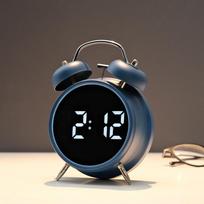 Super Loud Wake-up Alarm Clock Junior School Students High-volume Student-specific Powerful Alarm Clocks Table Time Clock Watch tamsiai mėlyna