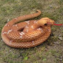 Baby Soft Gift Animal Simulated Boa Constrictor Snake Stuffed Children Plush Toy 2m brown