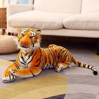 100 cm animacinis milžiniškas tikroviškas tigro pliušinis žaislas, didelis laukinių gyvūnų modelis, jaguaras, minkšta kimšta lėlė, pagalvė, gimtadienio dovanos 20cm geltona