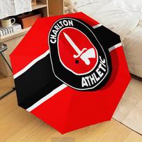 Charlton FC herbo automatiškai susilankstantis skėtis - 8 šonkaulių kelioninis skėtis su automatiniu atidarymu/uždarimu ir nešiojamos dovanos šventėms ar gimtadieniams