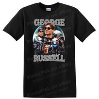 George Russell Racing T Shirt Formula 1 Driver Fan Tee Cool Graphic Design M gray