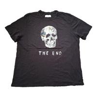 Imogene And Willie T Shirt Mens Extra Large Black The End Graphic Skull USA NWOT Unisex T-Shirt M black