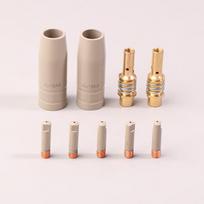 9Pcs 0.8/1.0/1.2Mm Mig Torch Gas Nozzle Tip Holder Protection Parts 15Ak Welding Torch New Coating Protection Nozzle 1.2MM