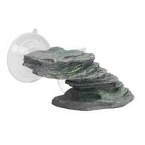 Green-Grey Reptile Basking Dock Resin Aquarium Rock Ornament Basking Platform  Freshwater Saltwater S