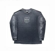 Vintažinis šlapias palto smulkintuvas 25  Geležinis kryžius Plovimo vanduo Ilgomis rankovėmis T-shirt Mada S