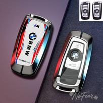 Lydinio automobilio nuotolinio rakto dėklas Dangtelis Korpuso apsauga BMW M Performance F30 F20 F10 F18 F22 F01 X3 X4 F06 F02 M3 M5 Automobilio lipdukai w14 black