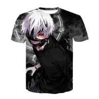 Keisti Daiktai Tokyo Ghoul Vyriški 3D Grafiniai Marškinėliai Anime Ken Kaneki Spausdinti Marškinėliai Animacinių Filmų Laisvi Medvilniniai Marškinėliai Hipsterių Viršutiniai Drabužiai M gray