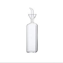 17 oz Oil Bottle Glass Olive Oil Dispenser Bottle Glass Cooking Oil Vinegar Meter Dispenser with Spout for Kitchen and BBQ white