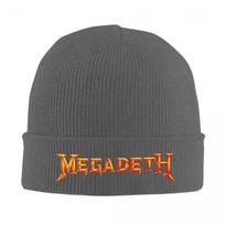 Megadeths Logo Warm Knitted Cap Winter Knit Bonnet Hat Skullies Beanies Hip Hop Caps for Unisex One Size blue