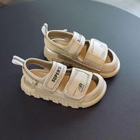 Children's Sports Sandals, Children's Beach Shoes, Soft Sole with Anti-slip Function, Girls' Baby Shoes 36 chaki