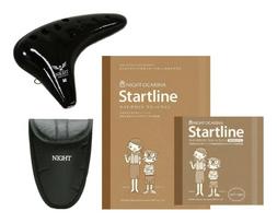 NIGHT Ocarina Classic Series ACB Beginner Set Alto C Key Black (Includes case, Ocarina Start Line instruction book, and supplementary CD) brown