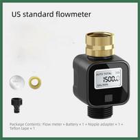 High Accuracy Water Flow Meter Digital Display Sensor Technology Water Consumption Meter Multifunctional IPX5 Waterproof black