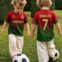 26 Vasaros Berniukas Mergaitė RONALDO 7 Futbolo Marškinėliai T-shirt Moterys Vyrai Portugalijos Futbolo Gerbėjai Vyrai Moterys Vaikai Trumpomis Rankovėmis T-shirt 160