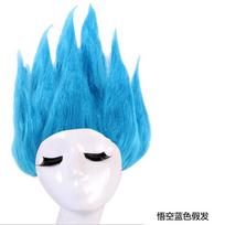 Šventiniai kostiumai Son Goku Karnavaliniai anime Cosplay kostiumai Viršus/Kelnės/Diržas/Uodega/Rankogaliai/Perukas Suaugusiems one blue