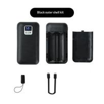 1Set 21700 Battery Powerbank Shell Plastic Case Power Kit For 2 Pcs 21700 Batteries Compactly Box A1 black