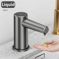 Touchless Electric Soap Dispenser,Smart Infrared Sensor Pump with 2 Gear,100cm Extension Tube,Liquid&Foam Mode for Kitchen Sink gray