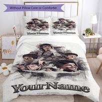 Michael Jackson 72 Customize your name Bedding Set Breathable Duvet Cover with Pillowcases Home Decoration Birthday Gift 135cmx200cm white