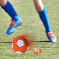 Lenktas futbolo kamuolys vaikams Reikmenys Futbolas Kickeris Dovana Kieme Patalpoje blue