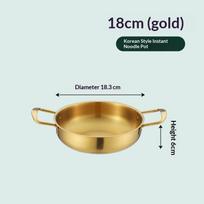 Stainless Steel Hot Pot With Double Handles Food Grade Perfect For Cooking Ramen Seafood Home Restaurant Use A2 beige