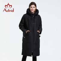 Paltas Astrid Thick Slim Wome Long laisvalaikio medvilnė su gobtuvu 4XL black