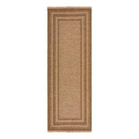 Lauko kilimas natūralios spalvos 80x230 cm Layla Border – Flair Rugs