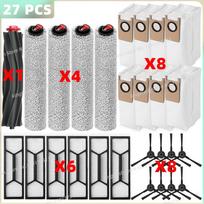 Compatible For ( Eufy Omni S1 Pro / Omni S1 ) Vacuum Parts Main Roller Side Brush Mop Cloth HEPA Filter Dust Bag Accessories gray