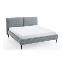 Mėlynos spalvos dvigulė lova audiniu dengta be grotelių 200x200 cm Infinity – Meise Möbel