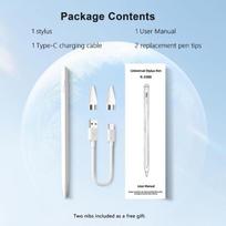 Universal Active Stylus Pen | Type-C Charging, Smooth & Efficient for Digital Drawing, Compatible with for ipad 2018-2025/Android Devices, High 1pc balta