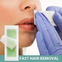 2 IN 1 New Facial Hair Removal For Women Waxing Strips For Face Eyebrow Upper Lip Cheek Hair Remover 1BOX žalia