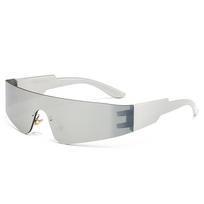 1 Pair of Women's Anti Glare Fashionable Goggles Suitable for Music Festivals Parties and Daily Use white