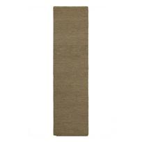 Rankų darbo khaki spalvos iš vilnos kilimas 80x230 cm Harris Boucle – Flair Rugs