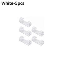 5/20pcs Transparent Self-Adhesive Cable Organizer Clips Wire Management For Home Desk Office Kitchen Wire Clamp Manager white