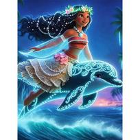 Disney perlų tapyba Moana Moana Delfinas Medžioja Bangas Kūrybiškas menas 5D perlų siuvinėjimo kryželiu rinkinys Rankų darbo PASIDARYK pats Namų ir kambario dekoras Dovana 35x45cm blue