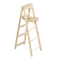 Ladder Sturdy Mini Size Wood 1:12 Miniature Dollhouse Ladder for Home beige