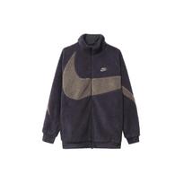Nike Big Swoosh Reversible Boa Jacket (Asia Sizing) 'Cave Purple' Men's BQ6546-540 M gray