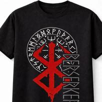 Berserker Viking Runes Norse Mythology Warrior Graphic Unisex TShirt 2XL gray
