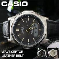 CASIO Solar Radio-Controlled Watch Battery Replacement Not Required Time Adjustment Free Wristwatch Radio Wave Waveceptor Mens Fathers Dads Husbands gray