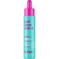 B.tan Dark Self Tanning Drops for Face & Body | Just Glow With It - Gradual Fake Tan Bronzing Seru blue