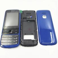Nokia 225 4G 2020 pilnas korpuso dangtelis + angliškas klaviatūros keičiamasis dalis mėlyna