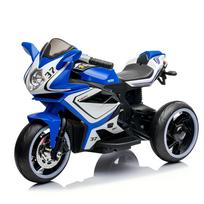 Kids Electric Ride-On Motorcycle, 6V, Blue, Music & Lights
