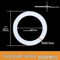 Thickened Food-Grade Silicone Leak-Proof Thermos Cup Sealing Ring white