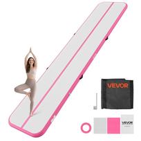 VEVOR pripučiamas gimnastikos oro čiužinys 5m Treniruočių čiužiniai su elektriniu siurbliu, 10 cm storio tvirtas akrobatikos takas