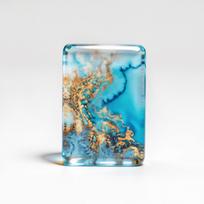 Ocean Mermaid High-End American Mahjong Set with Hand-Rubbed Crystal Tiles Ocean Mermaid blue