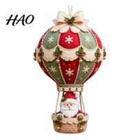 Christmas Hot Air Balloon DIY Kit Kit, 3D Felt Hanging Ornament Sewing Santa Creative Fabric Stitching Projects Snowman Reindeer Angel Designs, Craft A beige