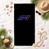Formula 1 Soft Beach Towel Stylish Beach Pool Towel for Summer Seaside Vacation Travel 70cmx140cm(27x55inch)