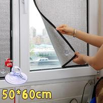 Aluminum Foil Window Insulation Film Double Side Anti-Uv Window Sun Shade Film With Suction Cup Removable Sunshade Protector Pad 50X60CM